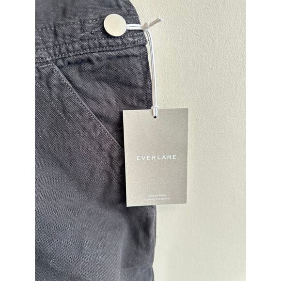 NWT Everlane Cotton Canvas Overalls in Black Size 4 - Picture 4 of 14